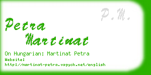 petra martinat business card